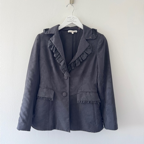 LOVESHACKFANCY Lula Black Blazer 4 - Picture 6 of 10